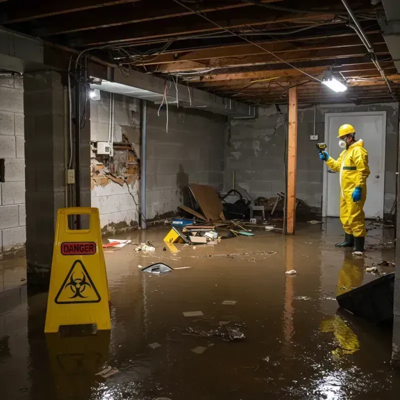 Flooded Basement Electrical Hazard in Madison, SD Property