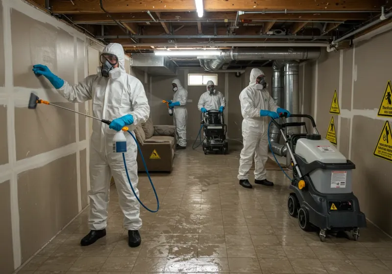 Basement Moisture Removal and Structural Drying process in Madison, SD